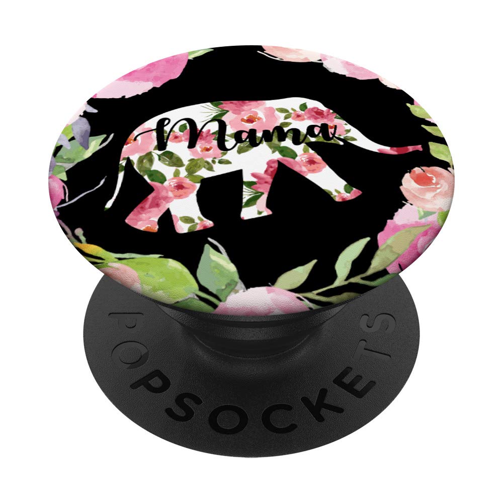 Floral Print Pop Socket Grip - Cute Phone Stand & Holder for iPhone, Samsung - Perfect Gift for Mom, Women & Girls - Great for Selfies, Video Calls & Daily Use