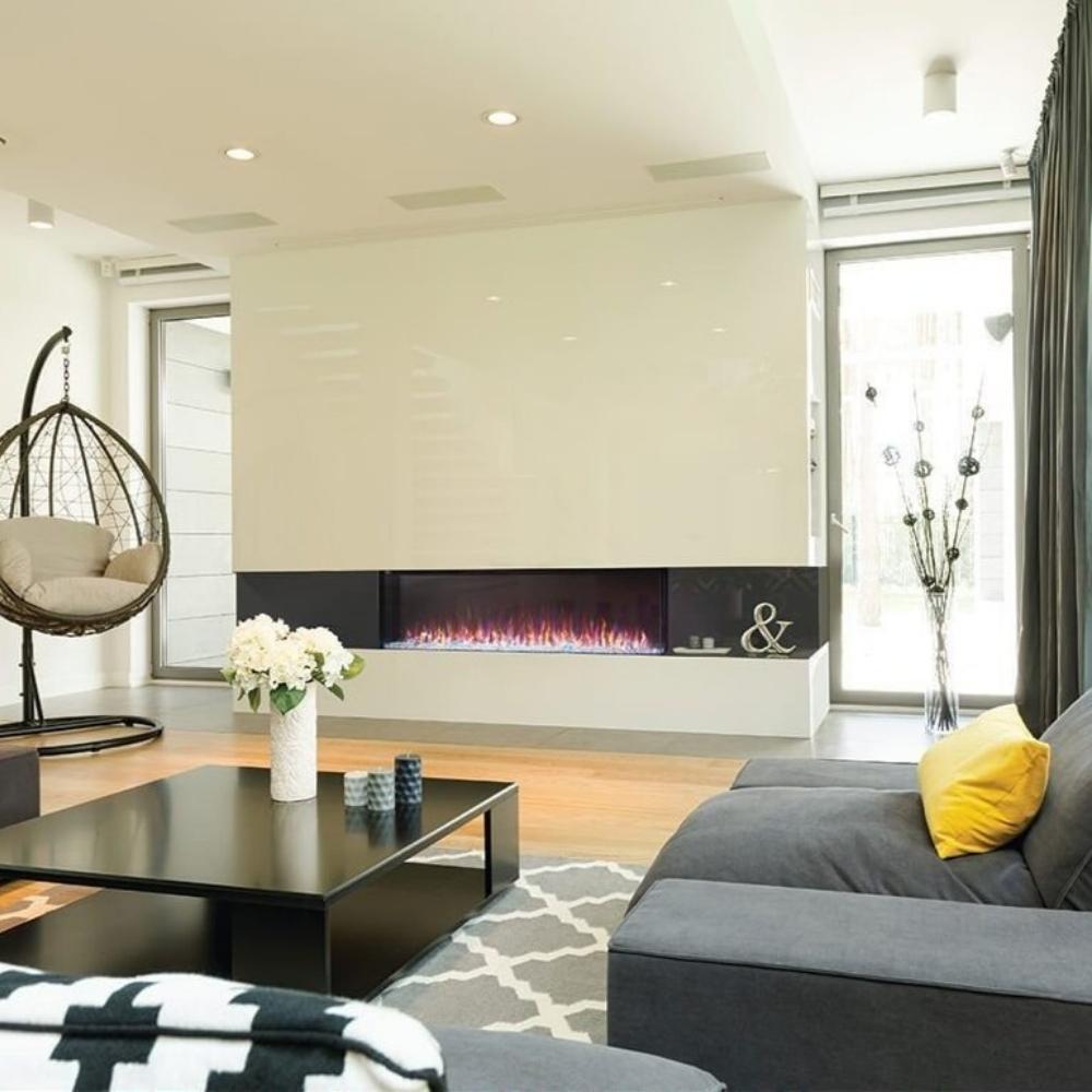 Napoleon Trivista Primis 3-Sided Built-In Electric Fireplace - Modern Home Heating Solution for Living Room, Bedroom & Office