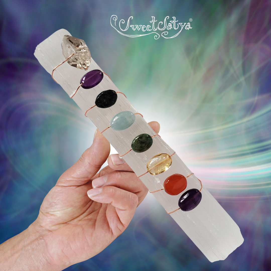 Chakra Balancing & Activating Wand - Energy Healing Crystal Tool for Meditation, Reiki & Spiritual Wellness - Perfect for Yoga, Chakra Cleansing & Holistic Therapy
