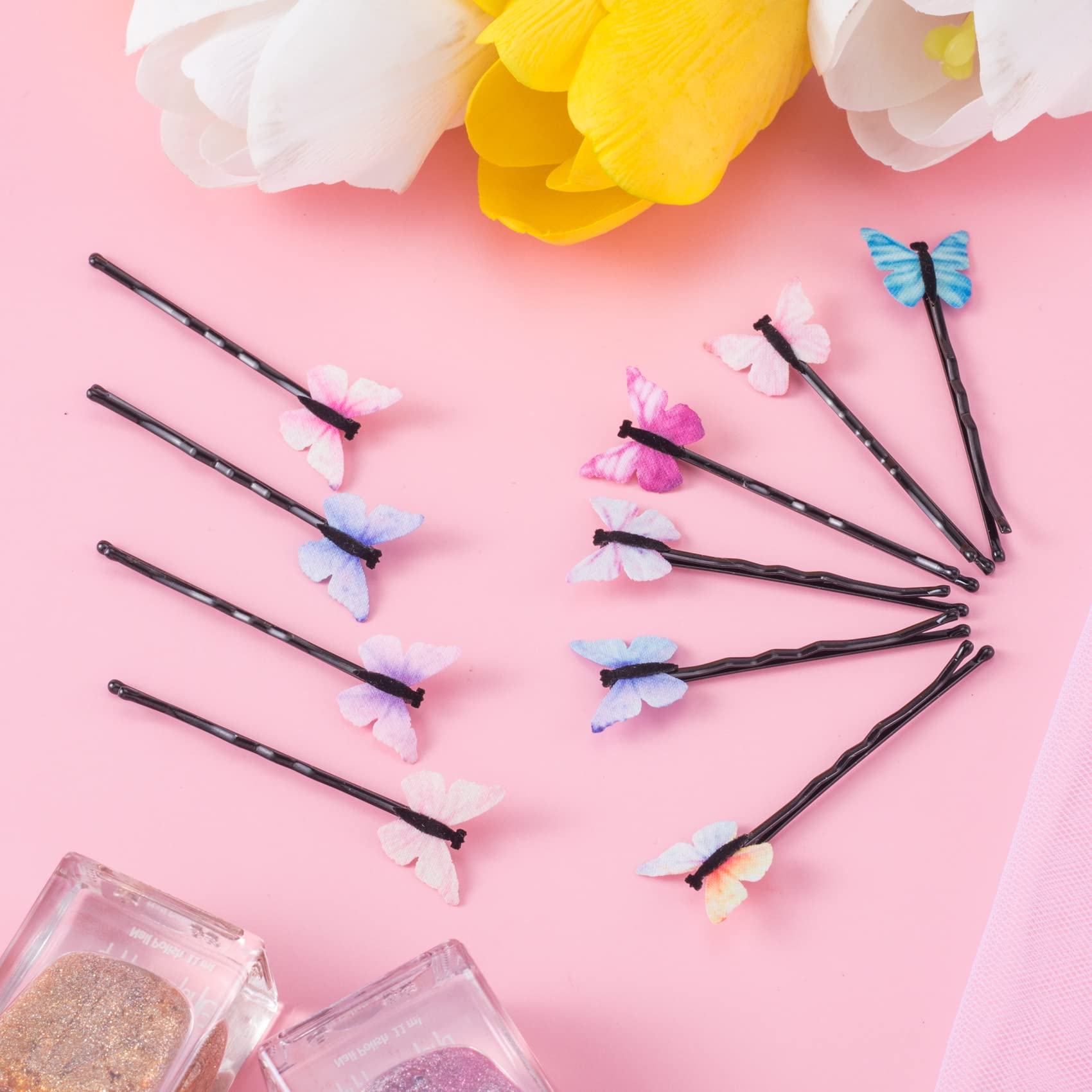 PAGOW 30PCS Butterfly Hair Clips for Women - Fashionable Pearl Bobby Pins & Barrettes Hair Accessories Set (10 Styles, 3PCS Each) - Perfect for Christmas, Valentine's Day, Parties & Everyday Styling