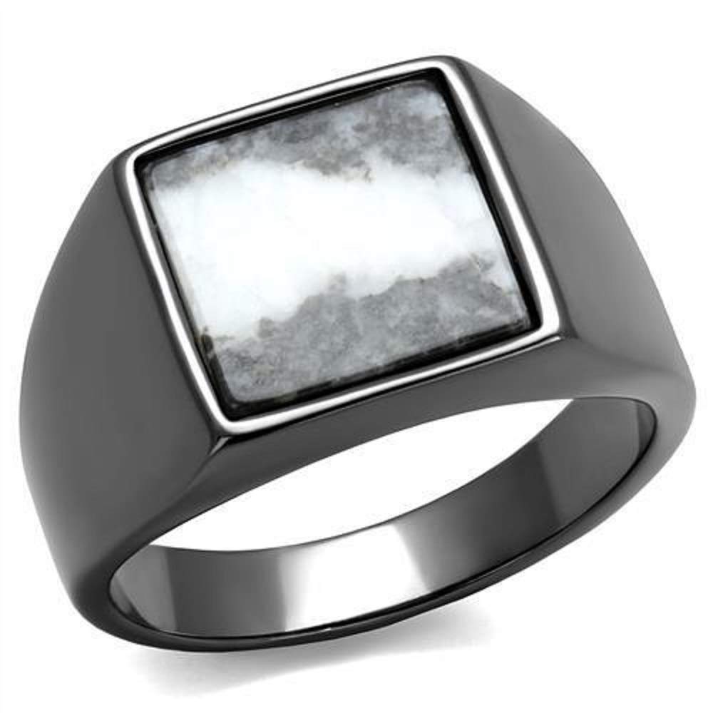 WildKlass IP Gun Ring for Men - Stainless Steel, Light Black & Gray - Perfect for Gifts & Daily Wear