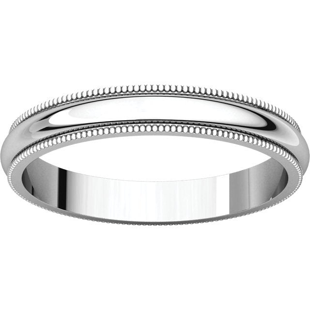 14K Gold 3mm Milgrain Wedding Band for Women - Elegant & Timeless Bridal Ring for Engagement, Anniversary & Special Occasions