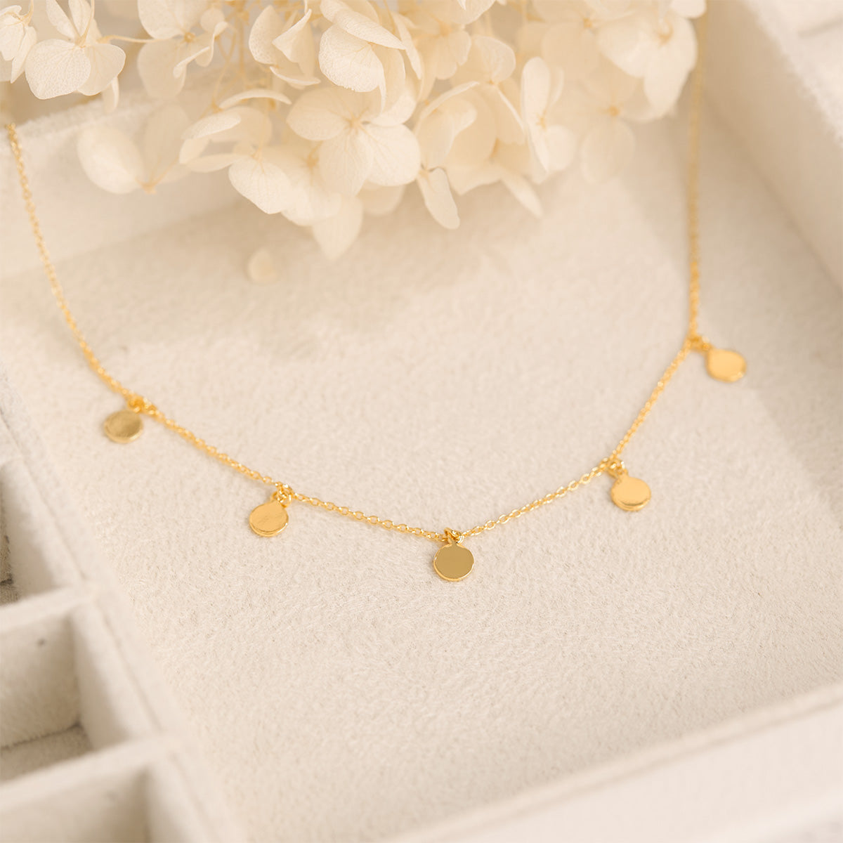 In Alignment Gold Necklace for Women - 14K Solid Gold Minimalist Pendant Necklace - Perfect for Everyday Wear, Gifts & Spiritual Jewelry