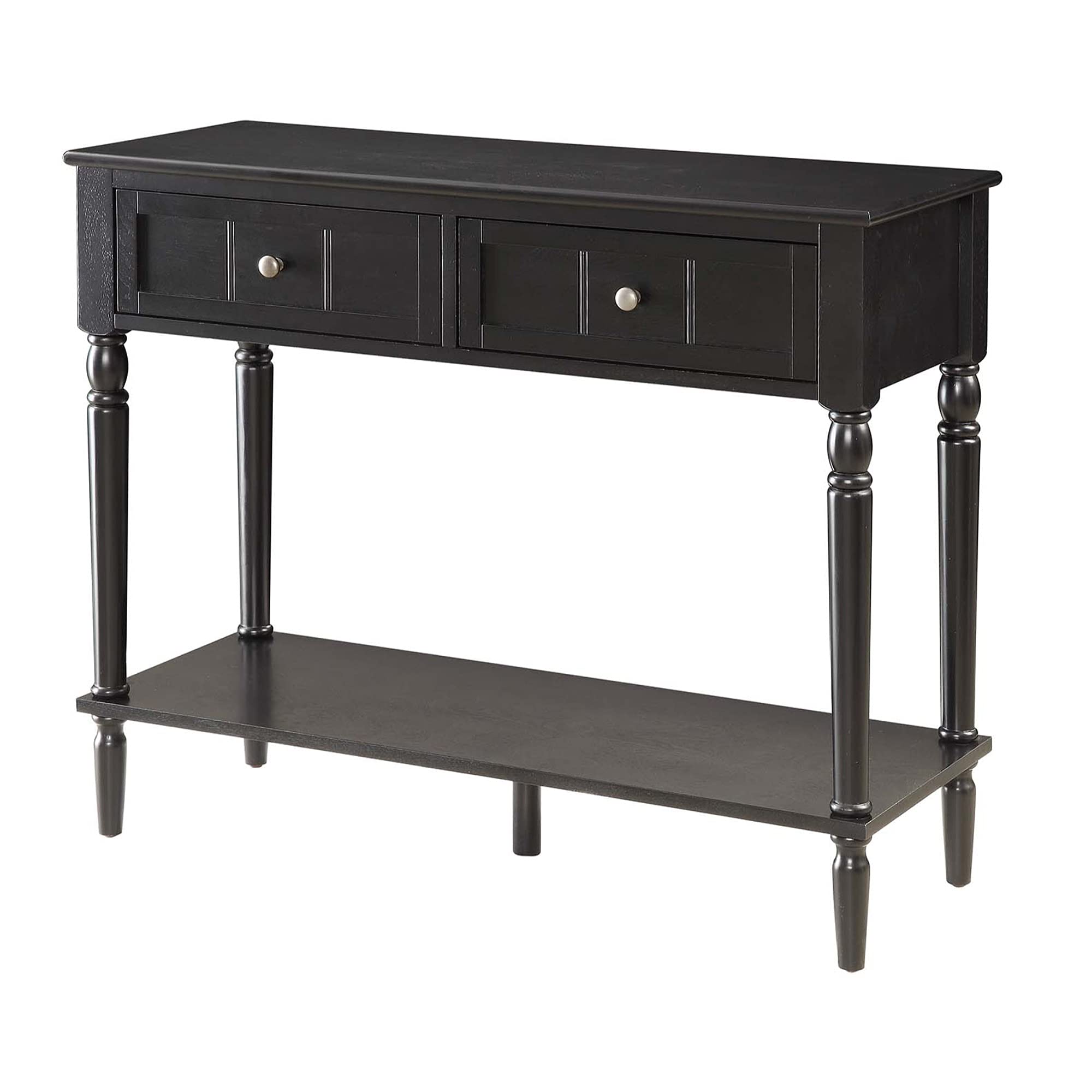 French Country 2-Drawer Console Table with Open Shelf - Rustic Entryway Sofa Table for Hallway, Living Room & Farmhouse Decor