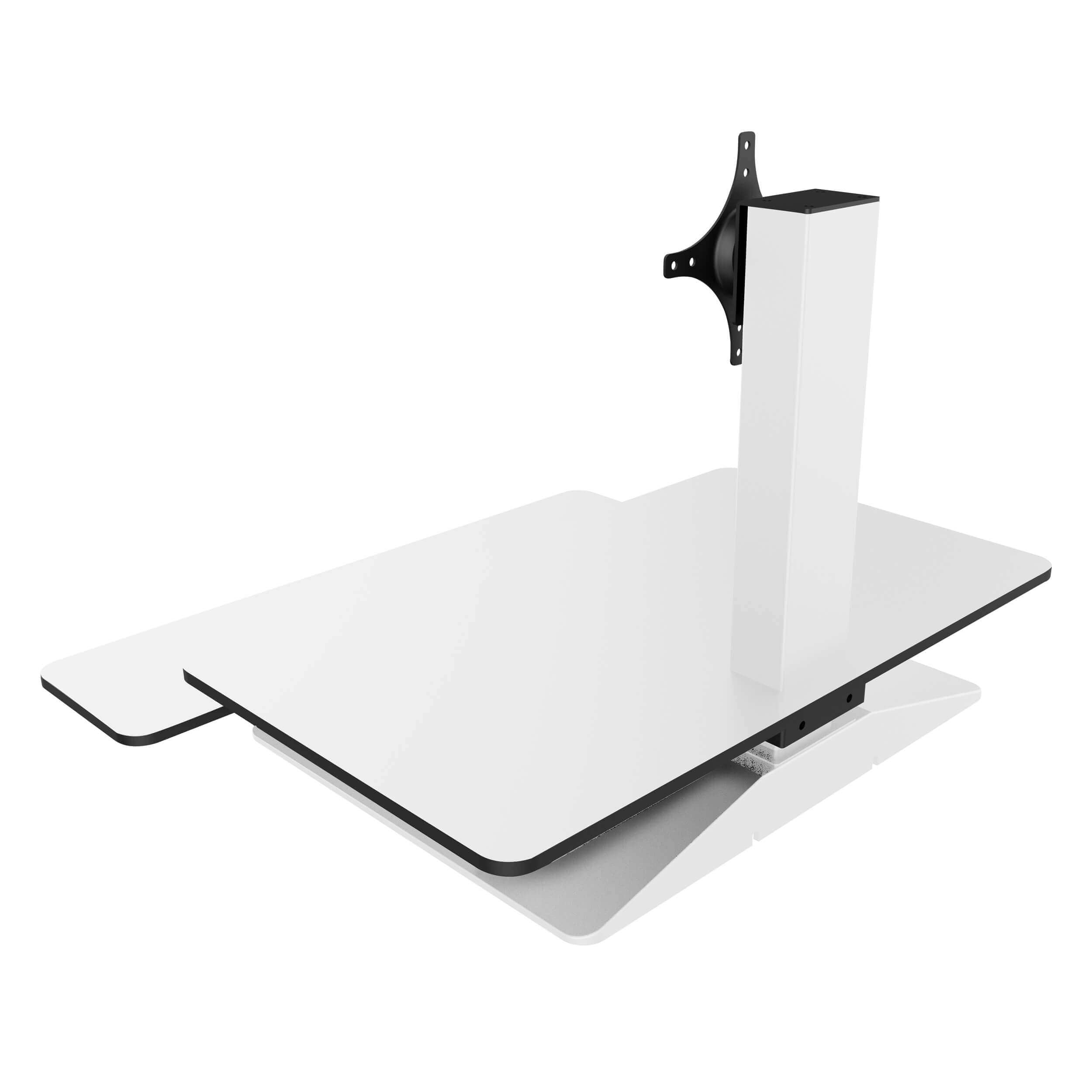 TESSA SMART White Motorized Adjustable Height Table Top Workstation - Electric Sit Stand Desk Converter for Home & Office Workspace - CLEARANCE SALE