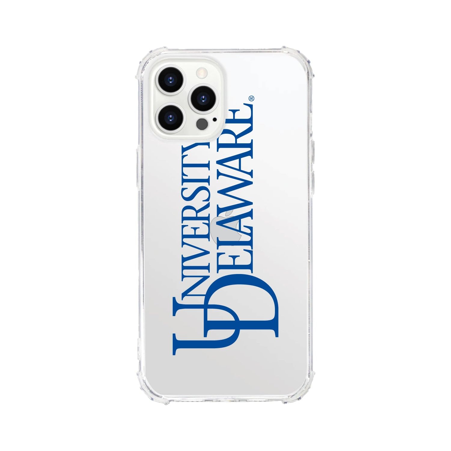 OTM Essentials Rugged Phone Case for iPhone 13 Pro Max - Shockproof Protective Cover with Reinforced Edges | University of Delaware Classic White Design | Perfect for College Students, Outdoor Activities & Daily Protection