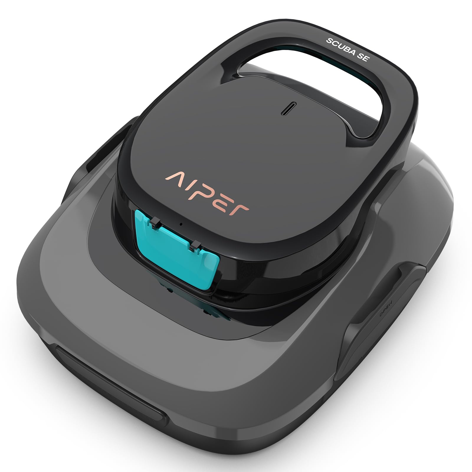 AIPER Cordless Robotic Pool Cleaner - Automatic Pool Vacuum with Self-Parking Technology, 90 Min Runtime for In-Ground & Above-Ground Pools up to 40 FT | Perfect for Weekly Maintenance & Seasonal Pool Cleaning