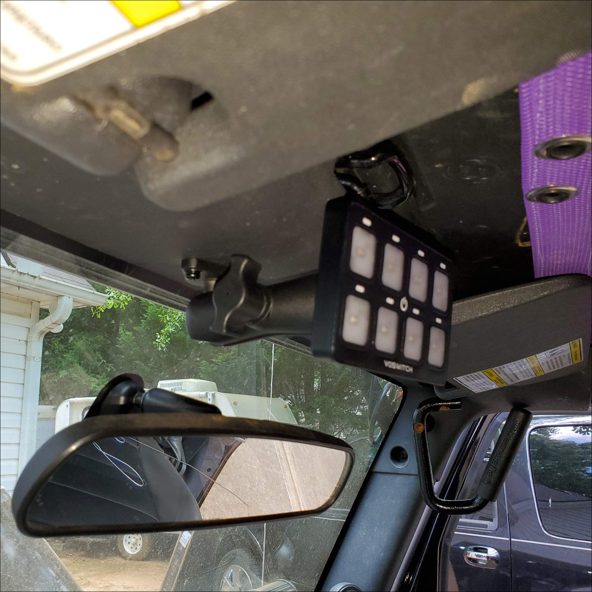 Voswitch JK100 Programmable Overhead Switch Panel Power Control System for Jeep Wrangler JK JKU 2007-2018 - Easy Off-Road Lighting & Accessory Control for Adventure & Customization