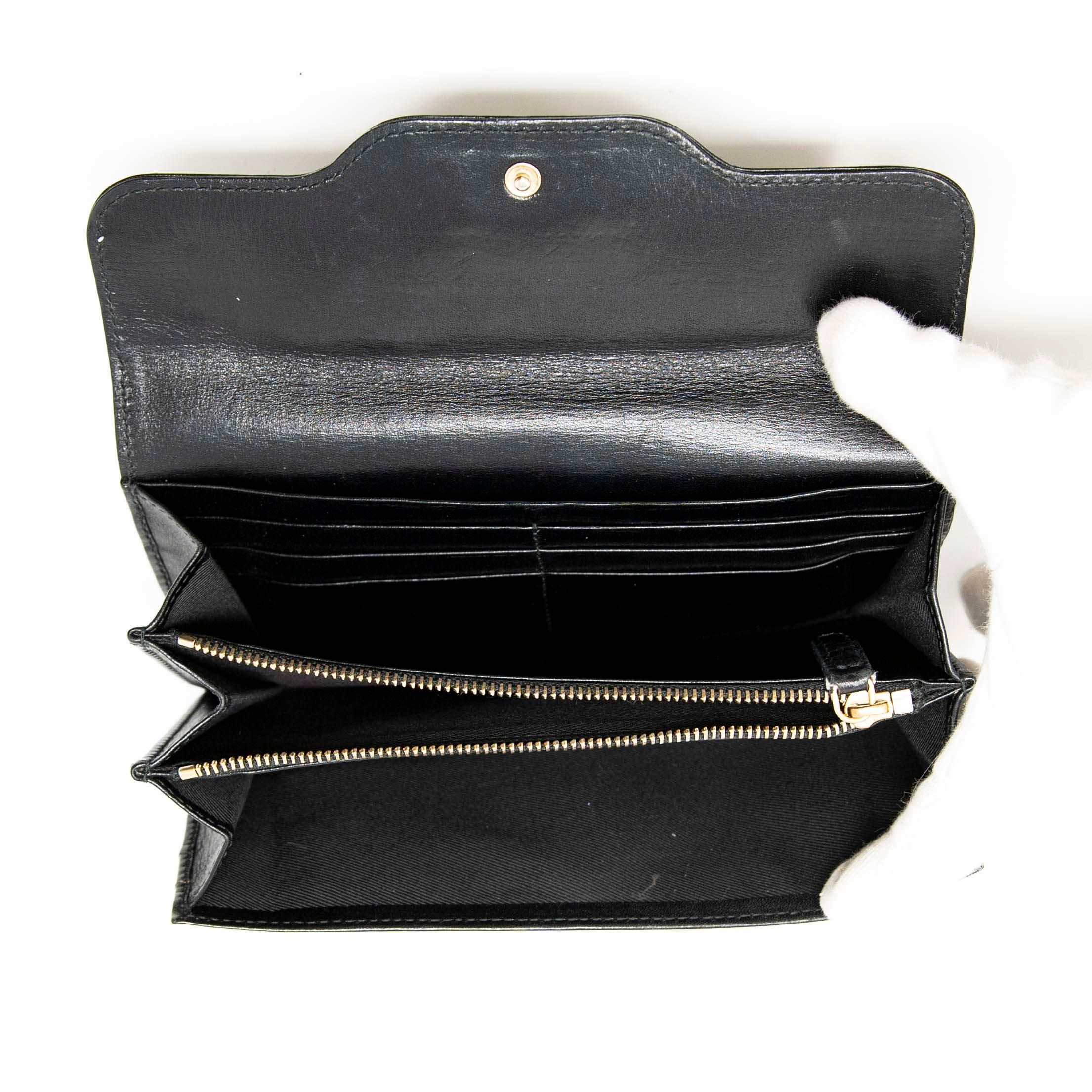 Bvlgari Black Leather Long Wallet for Men - Luxury Designer Bifold Wallet with RFID Protection - Perfect for Business, Travel & Everyday Use