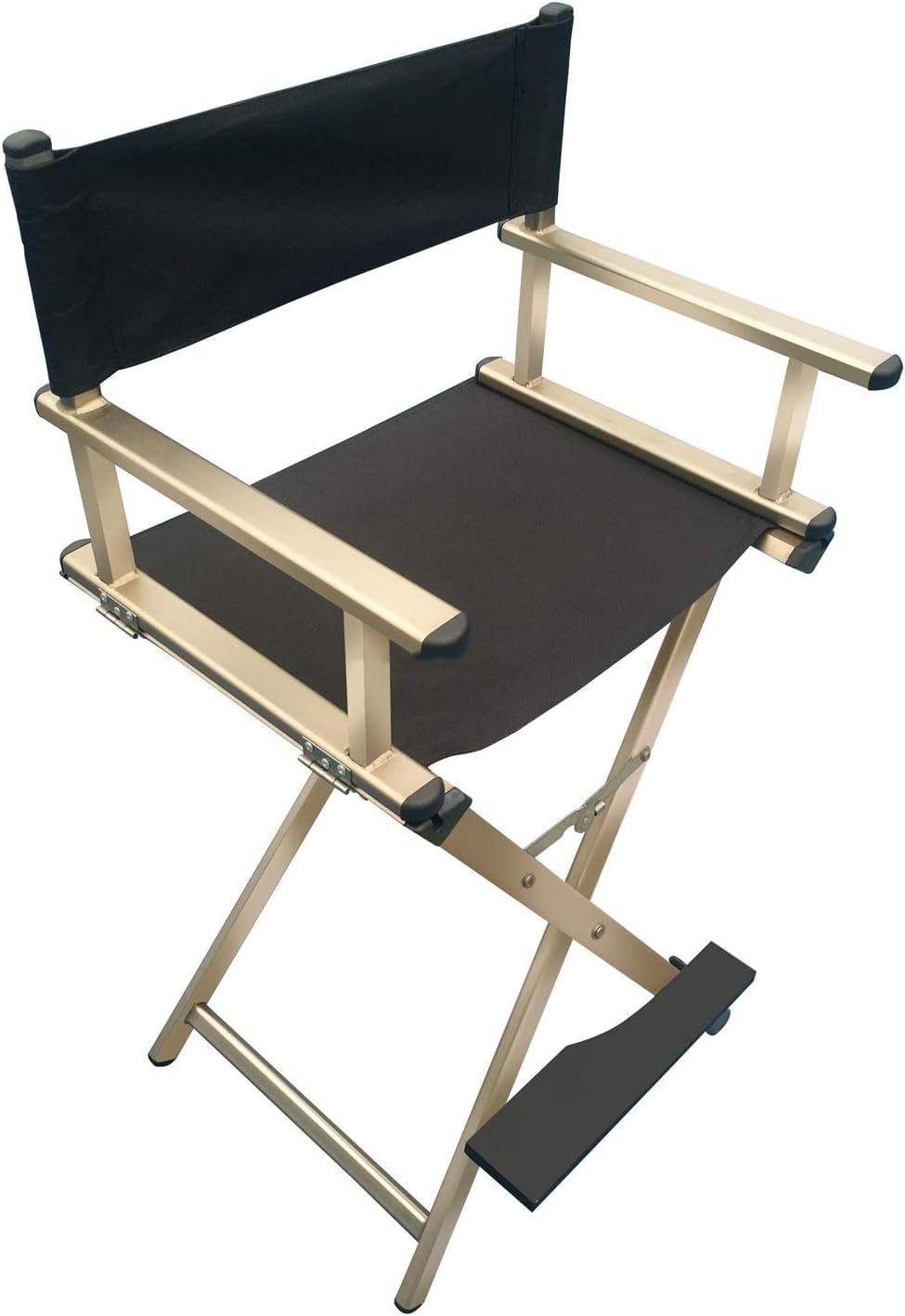 Portable Aluminum Folding Director Chair - Makeup Artist Chair for Beauty Salon, Dressing Room & Studio - Lightweight Outdoor Chair for Professional & Home Use
