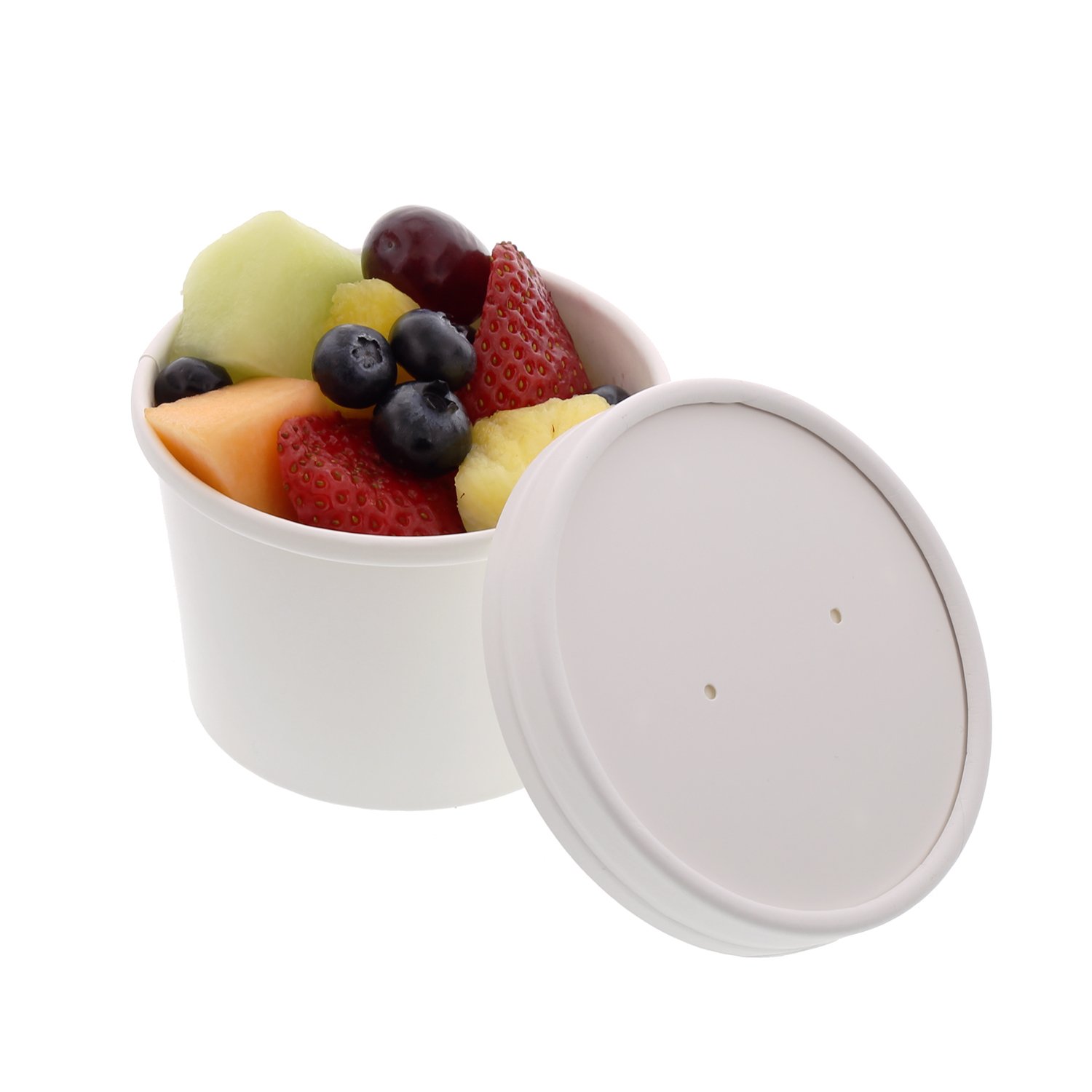 8 oz White Paper Food Containers with Lids - 250 Pack | Disposable Takeout Boxes for Restaurants, Catering & Meal Prep