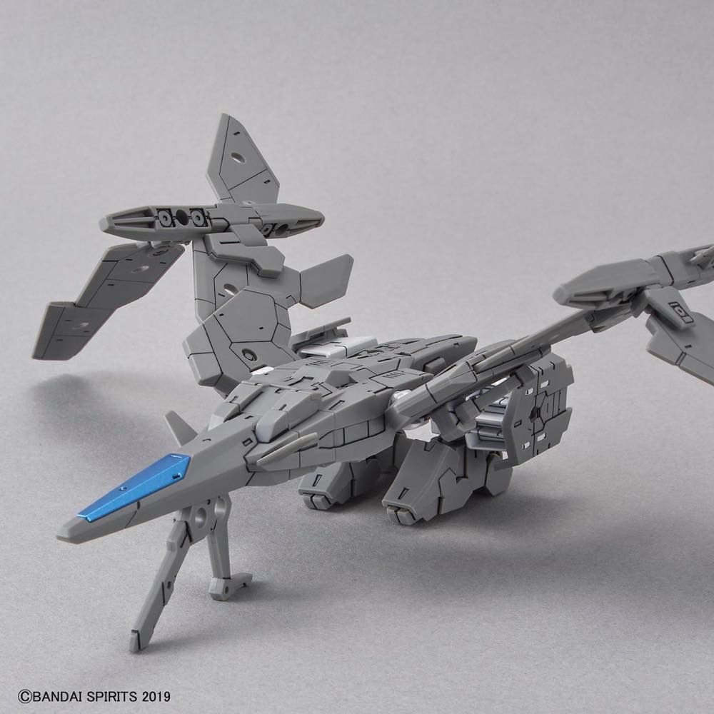 Bandai 30 Minutes Missions 1/144 EV 02 Extended Armament Vehicle Air Fighter Gray Ver Model Kit - Build & Customize Your Own Sci-Fi Mecha for Display & Combat Scenes