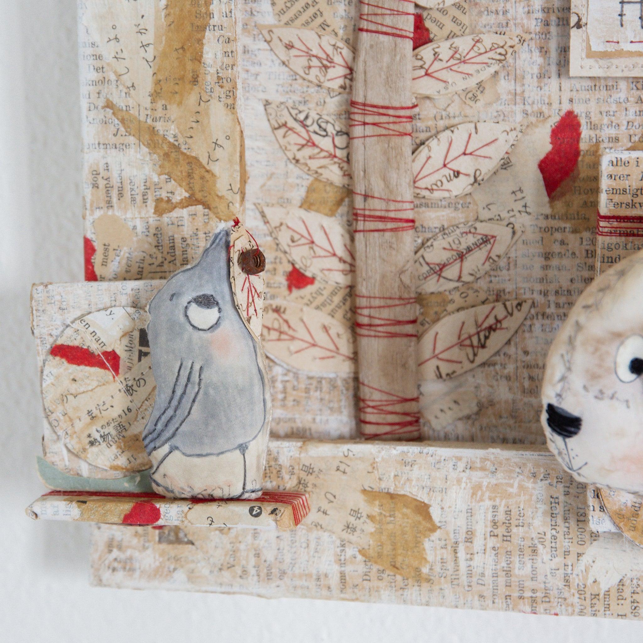 Hutch Studio Paws and Caws Collage Collection - Unique Animal Art Prints for Home Decor | Perfect for Living Room, Bedroom, and Office Wall Art