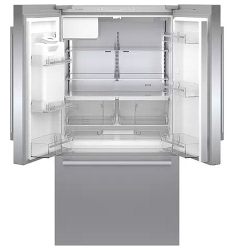 BOSCH 500 Series 36 Inch Counter Depth French Door Refrigerator - Stainless Steel (B36CD50SNS) - Perfect for Modern Kitchens & Open Floor Plans