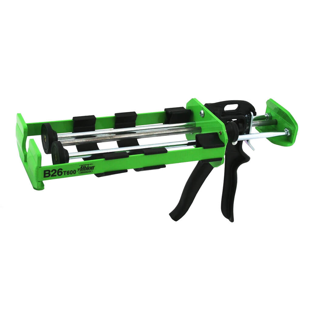 Albion B26T600 150mL/300mL Dual Cartridge Epoxy Dispensing Gun - 26:1 Mix Ratio for Precise Adhesive Application - Ideal for Construction, Automotive & DIY Projects