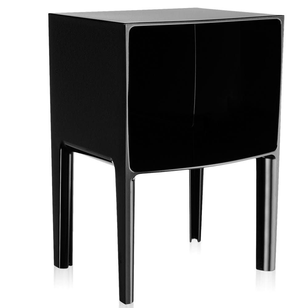Ghost Buster Small Black Side Table - Compact Nightstand for Bedroom, Living Room & Office - Perfect for Lamps, Books & Decor