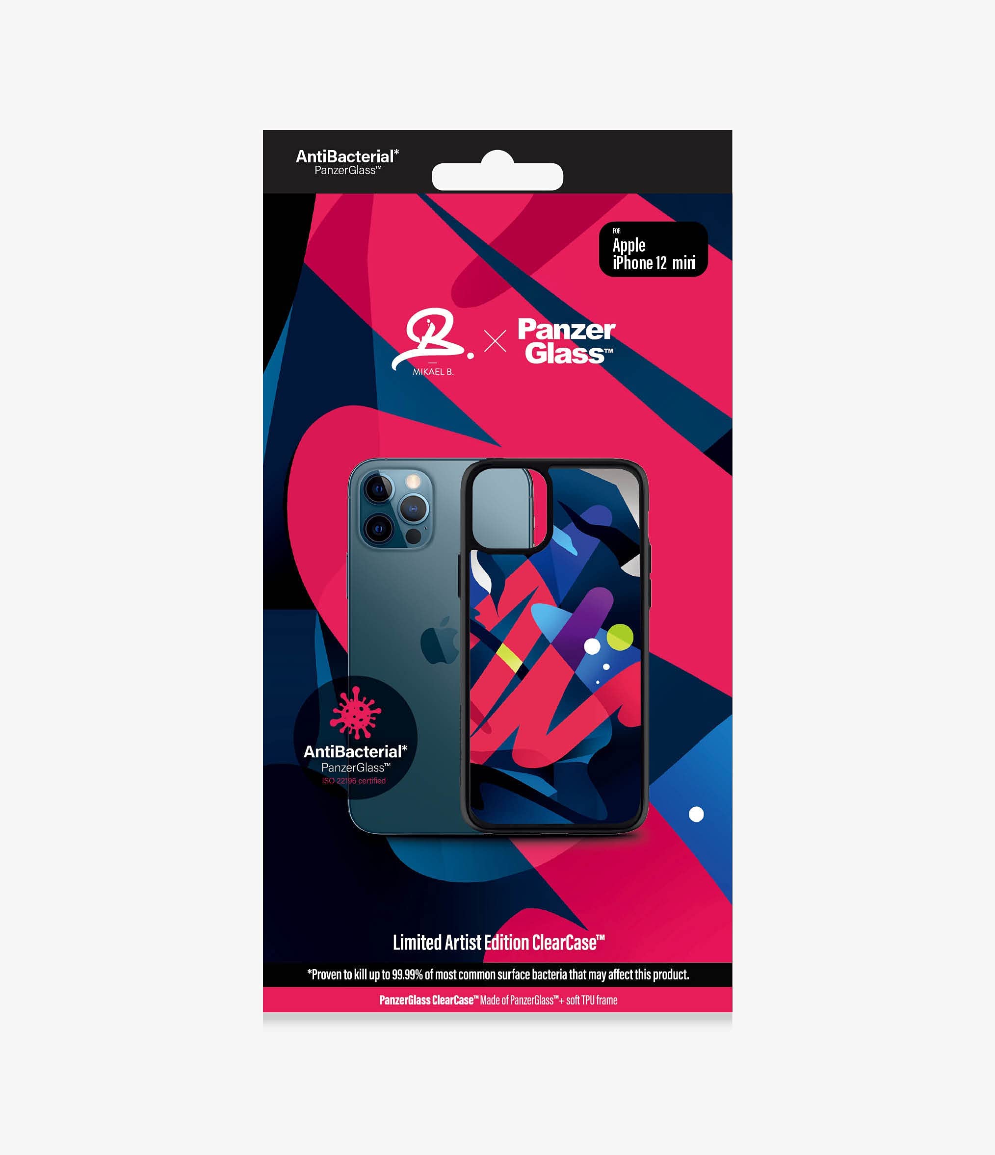 Panzer Glass Limited Artist Edition Clear Case for iPhone 12 Mini - Scratch-Resistant Shockproof Protective Phone Cover | Slim Design with HD Clarity | Perfect for Everyday Use, Work & Travel (Compatible with iPhone 12 Mini)