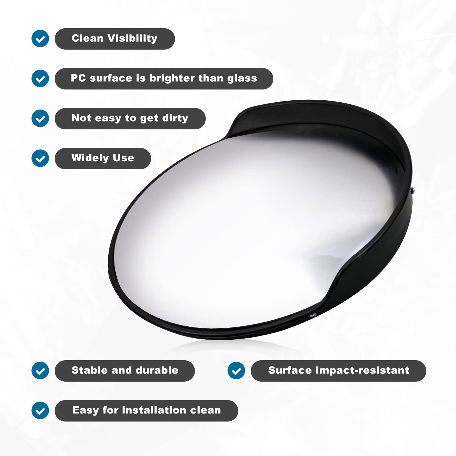 18 Inch Convex Mirror Outdoor with Adjustable Wall Bracket - Wide Angle Driveway, Garage & Parking Blind Spot Safety Mirror for Traffic Visibility | Perfect for Driveways, Warehouses, and Parking Lots