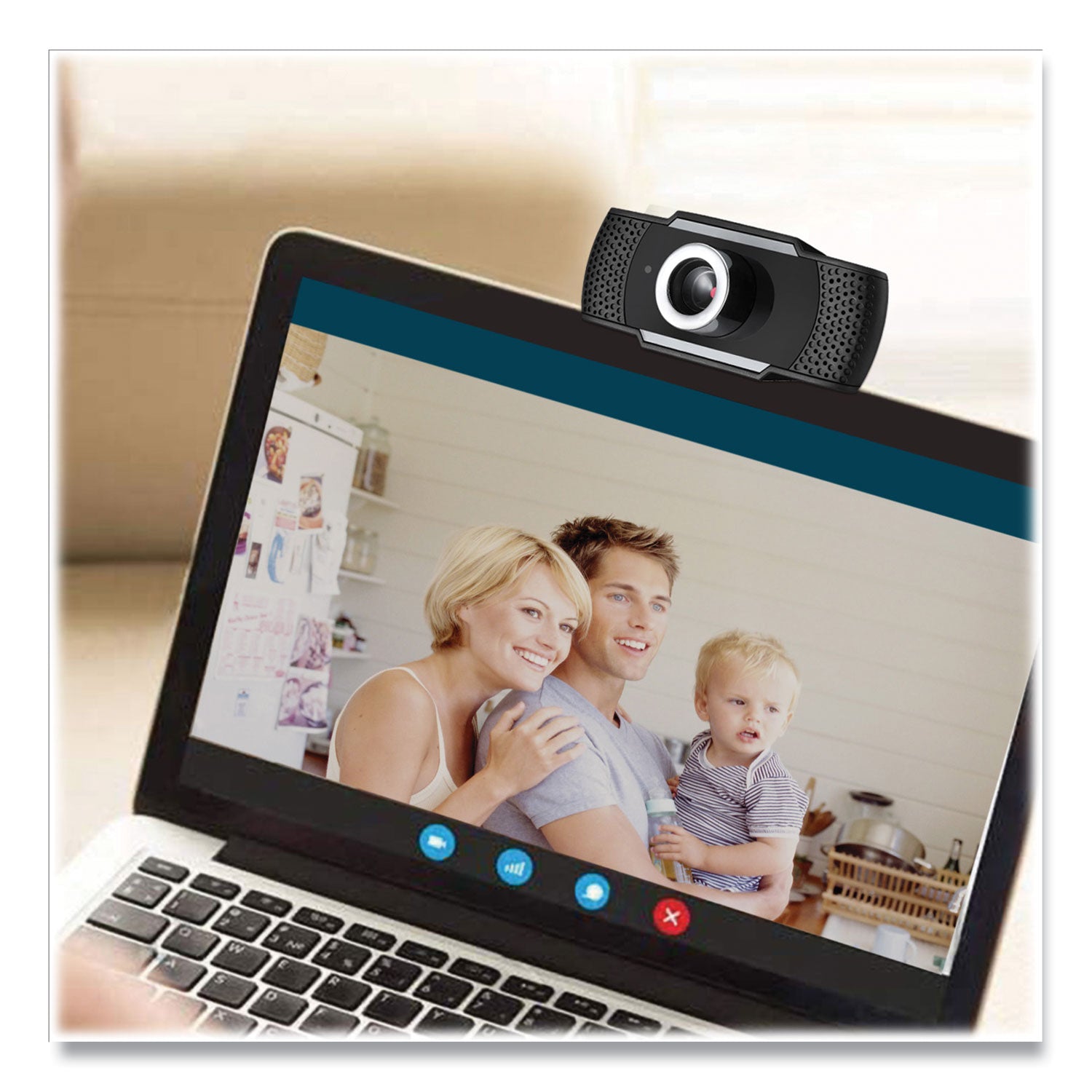 Adesso Cybertrack H4 1080p HD USB Webcam with Built-in Microphone & Manual Focus - 2.1 Megapixels, Full HD 1920x1080 Resolution, Black - Perfect for Video Conferencing, Online Classes & Streaming