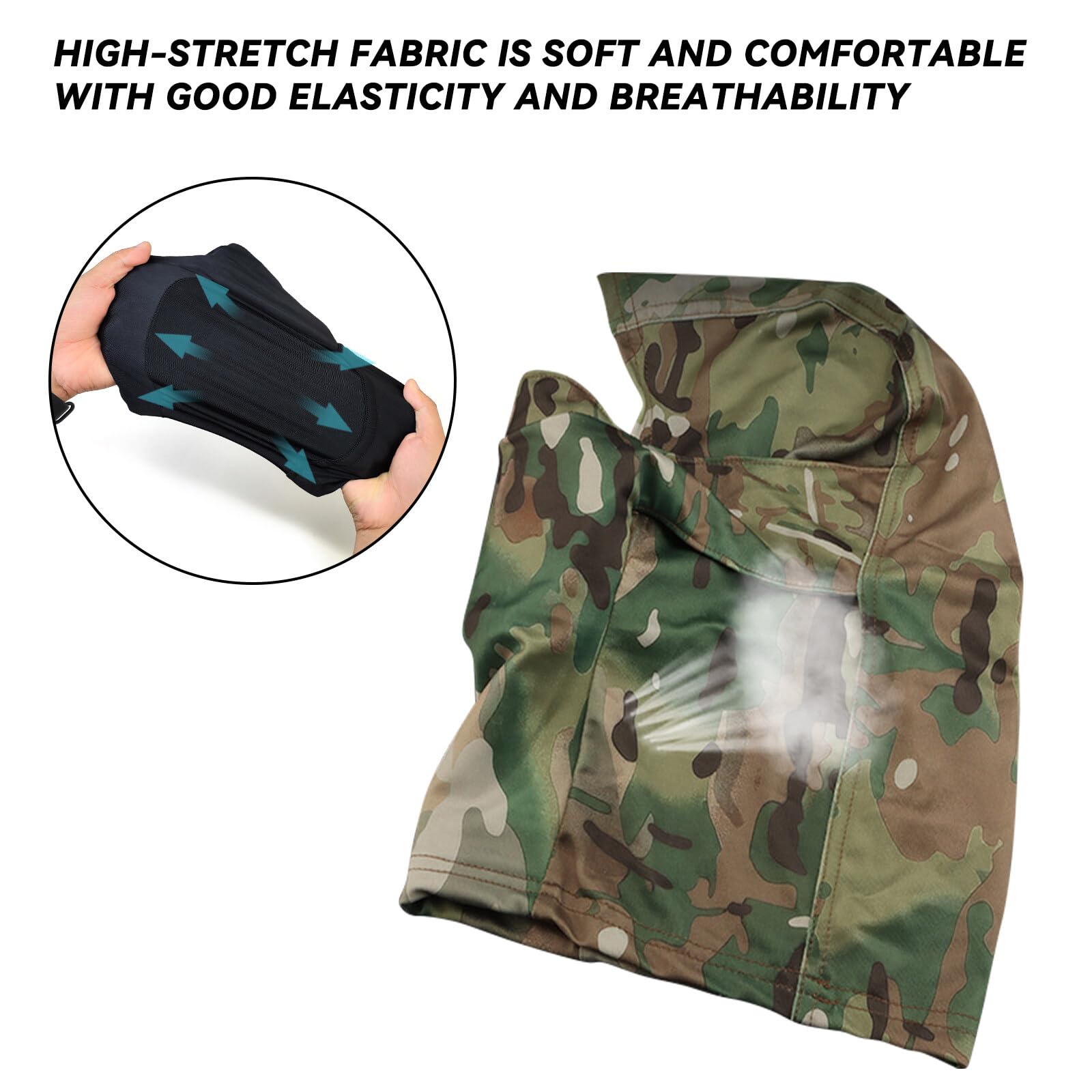 AOUTACC Balaclava Airsoft Mask - Ninja Style Tactical Full Face Protective Mask, Soft Silicone for Airsoft, Cycling & Outdoor Sports | Perfect for Paintball, Motorcycling & Winter Activities