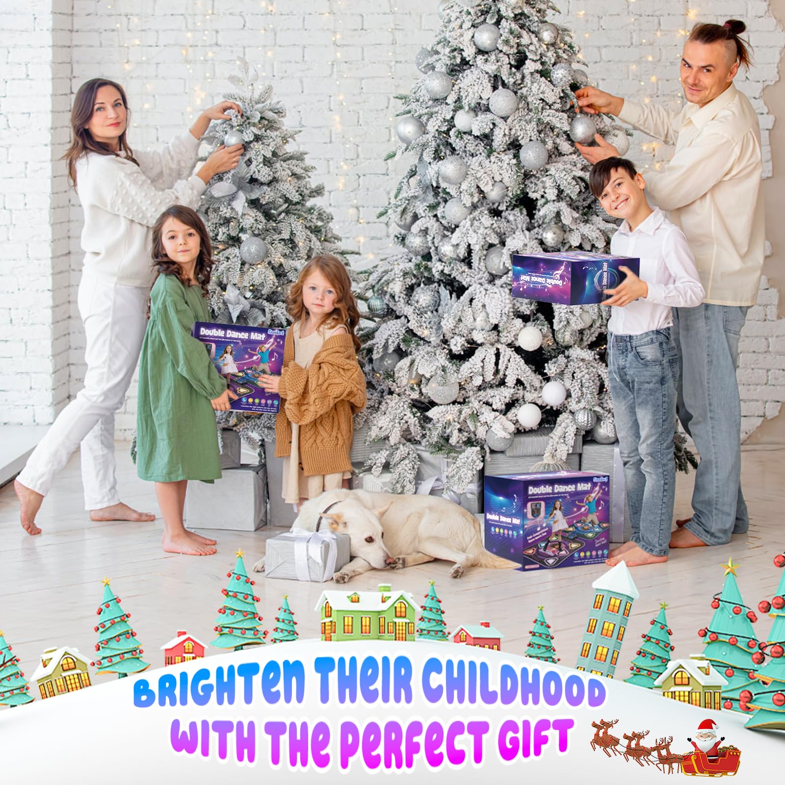 2024 Bluetooth Dance Mat for Kids - Light Up 2-Player Interactive Dance Pad with 12 Buttons, Single/Dual Modes | Wireless Music Game Toy for Boys & Girls Ages 3-12 | Perfect for Birthday Gifts, Family Game Nights & Indoor Activities