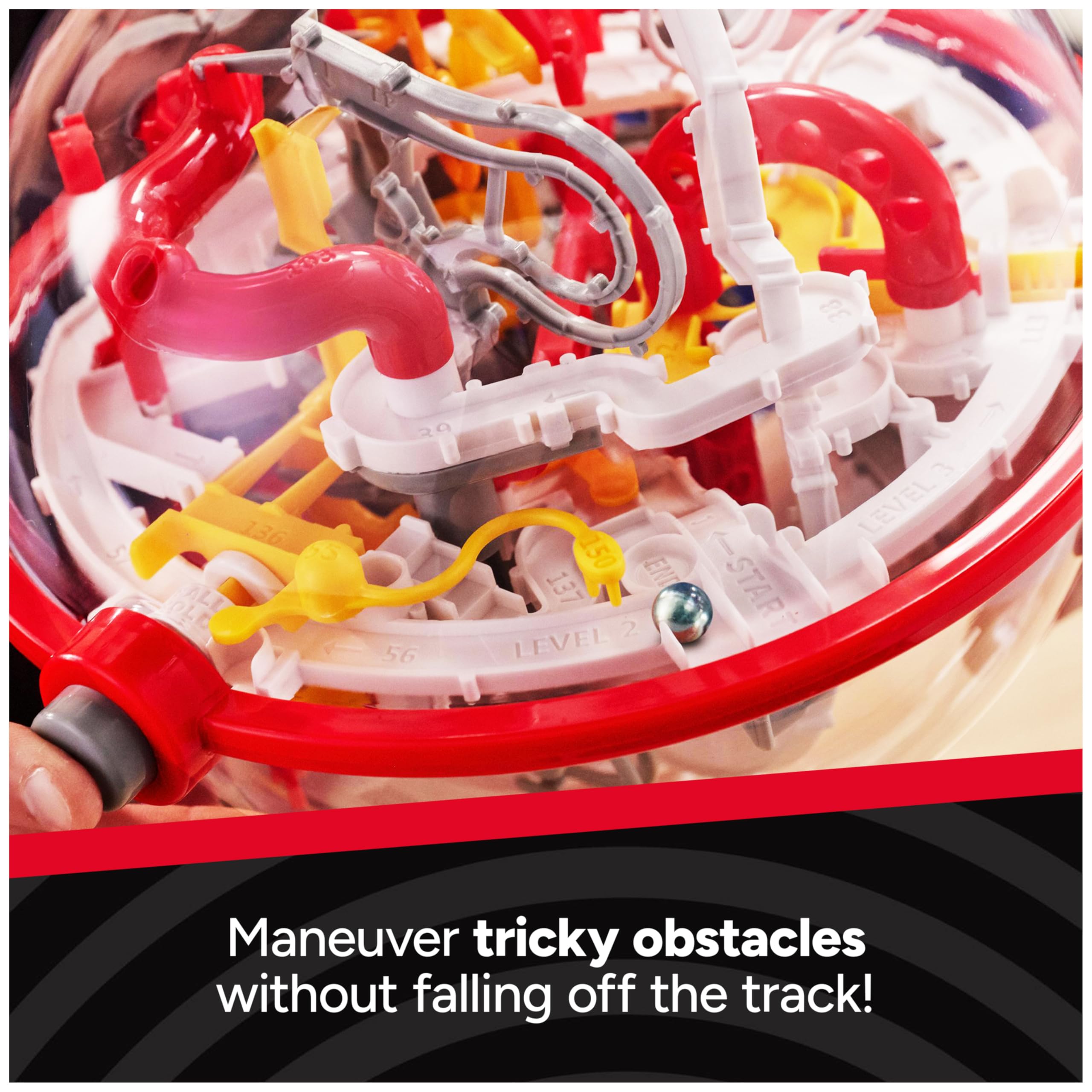 Spin Master Perplexus Portal 3D Puzzle Ball - 150 Obstacles Gravity Maze Game | Brain Teaser & Sensory Fidget Toy for Kids & Teens Ages 8+ | Fun STEM Learning & Stress Relief Activity for Home, Classroom & Travel