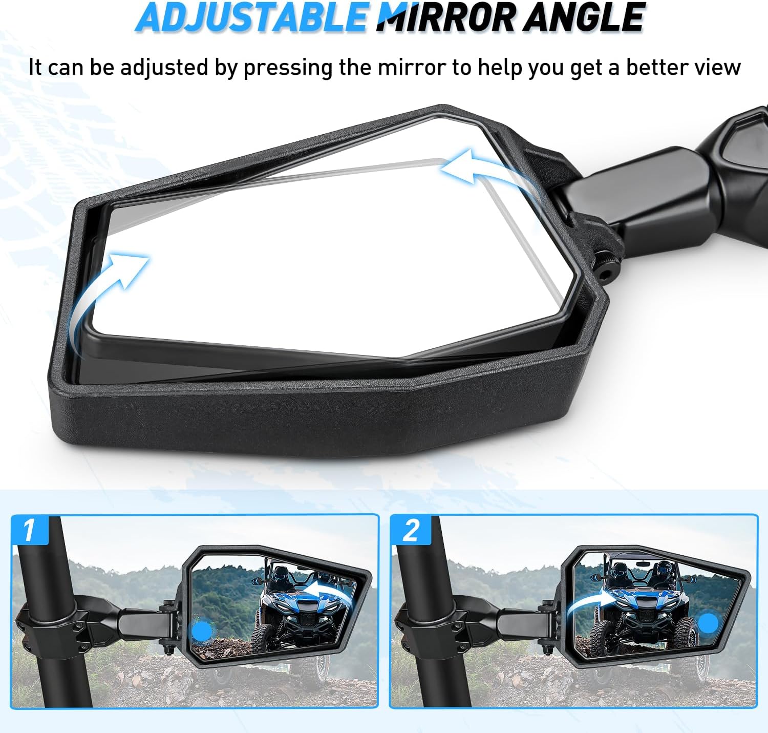 Universal UTV Side Mirrors - 1.75