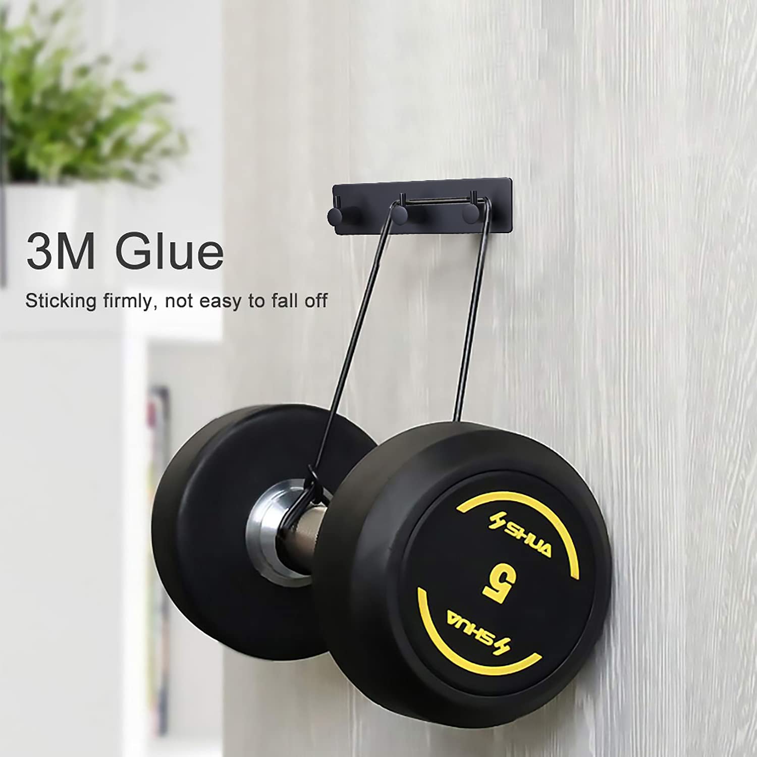 Stainless Steel Wall Key Holder with 3 Hooks - Decorative Adhesive Key Organizer for Entryway, Kitchen, Bedroom & Bathroom - Perfect for Hanging Keys, Towels and Small Items (Black)