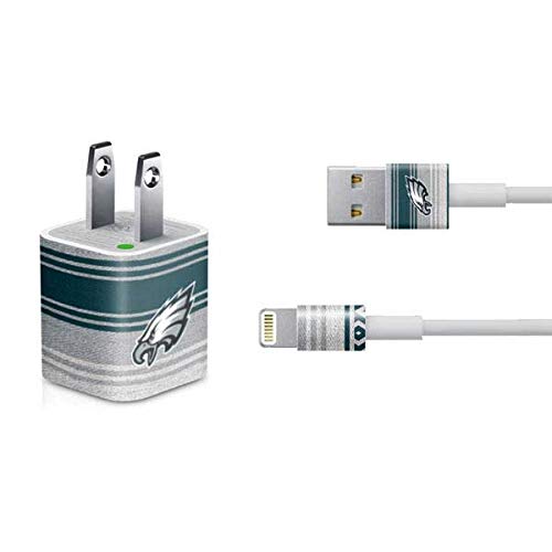 Officially Licensed NFL Philadelphia Eagles Trailblazer Design Skin Decal Compatible with iPhone 5W USB Charger - Perfect for Home, Office & Travel Accessories