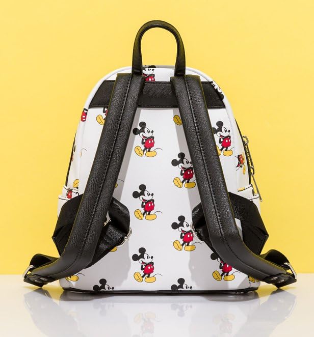 Disney Mickey Mouse Print Women's Double Strap Shoulder Bag Purse by Loungefly - Perfect for Theme Parks, Cosplay & Everyday Fashion Accessories