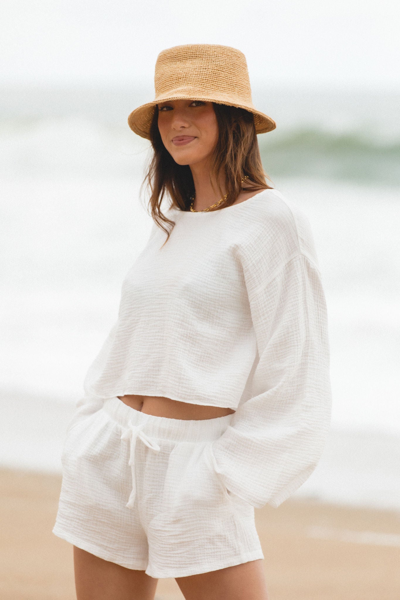 Breathable Cotton Gauze Shorts for Women - Comfortable Summer Casual Wear | Perfect for Beach, Yoga & Lounge