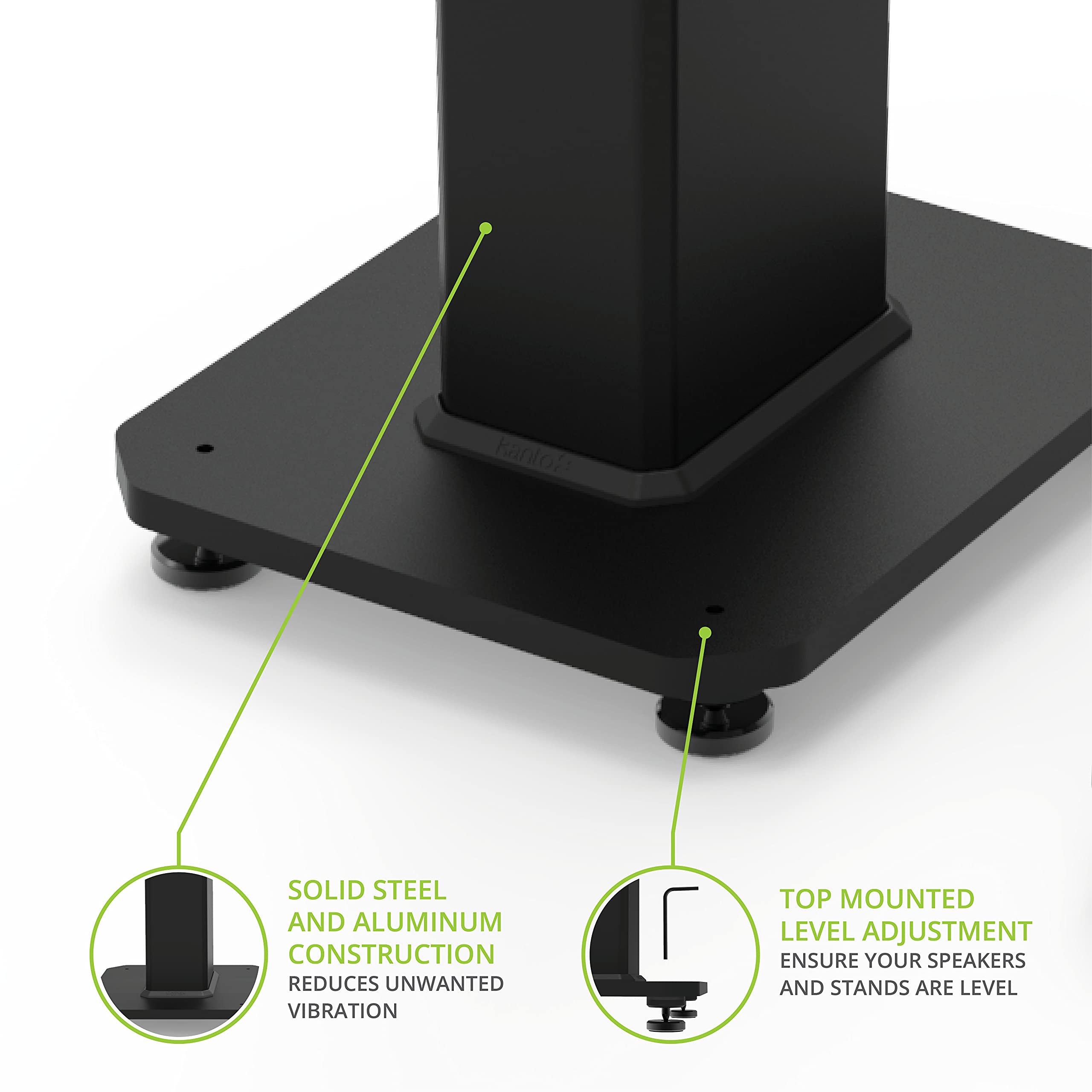 Kanto SX22 Universal Adjustable Speaker Stands for Bookshelf Speakers - 22