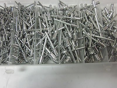 500-Piece Aluminum Pop Rivet Assortment Kit - 3/16