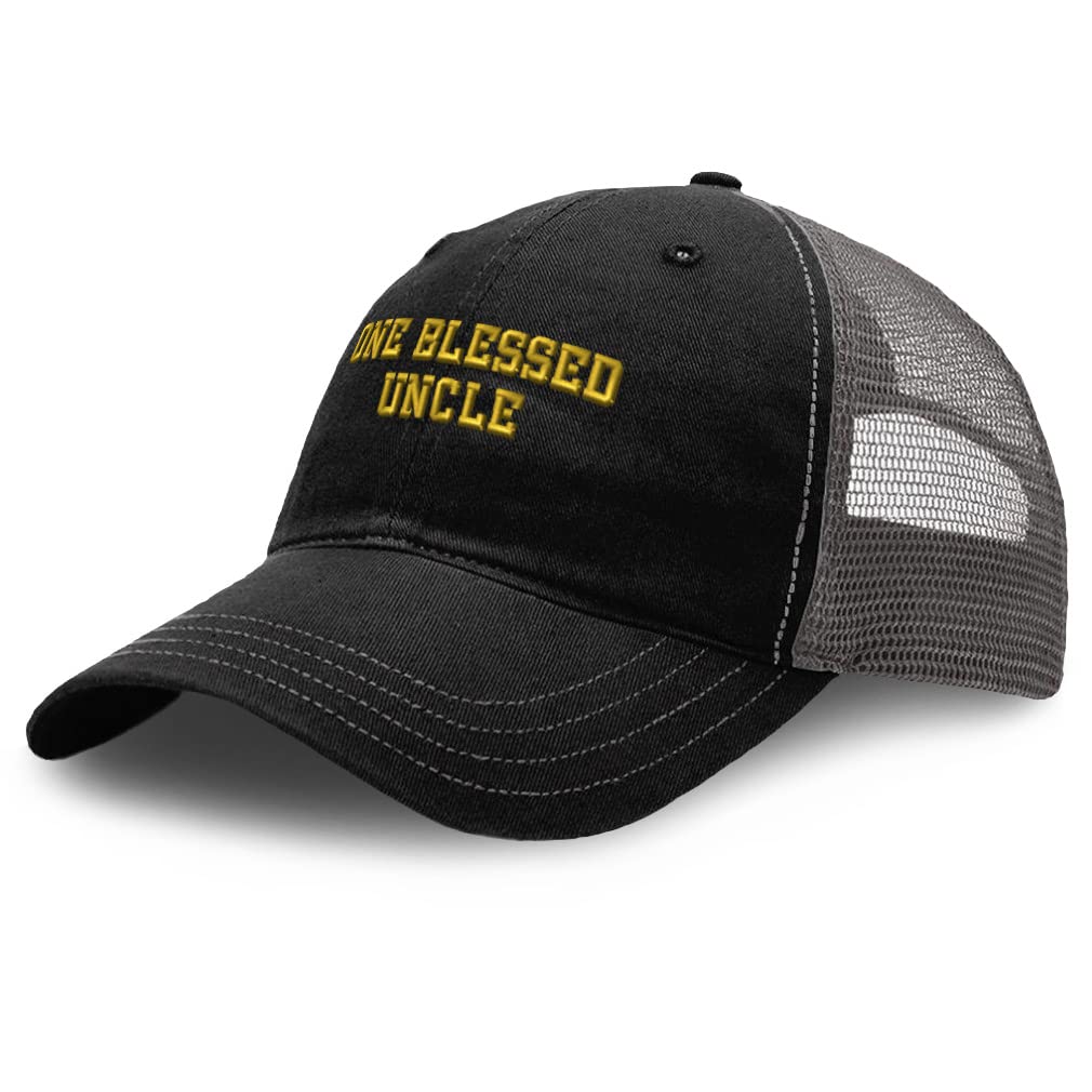 Custom Blessed Uncle Baseball Cap - Soft Cotton & Mesh Adjustable Dad Hat for Family Gifts | Perfect for Father's Day, Birthdays & Casual Outings