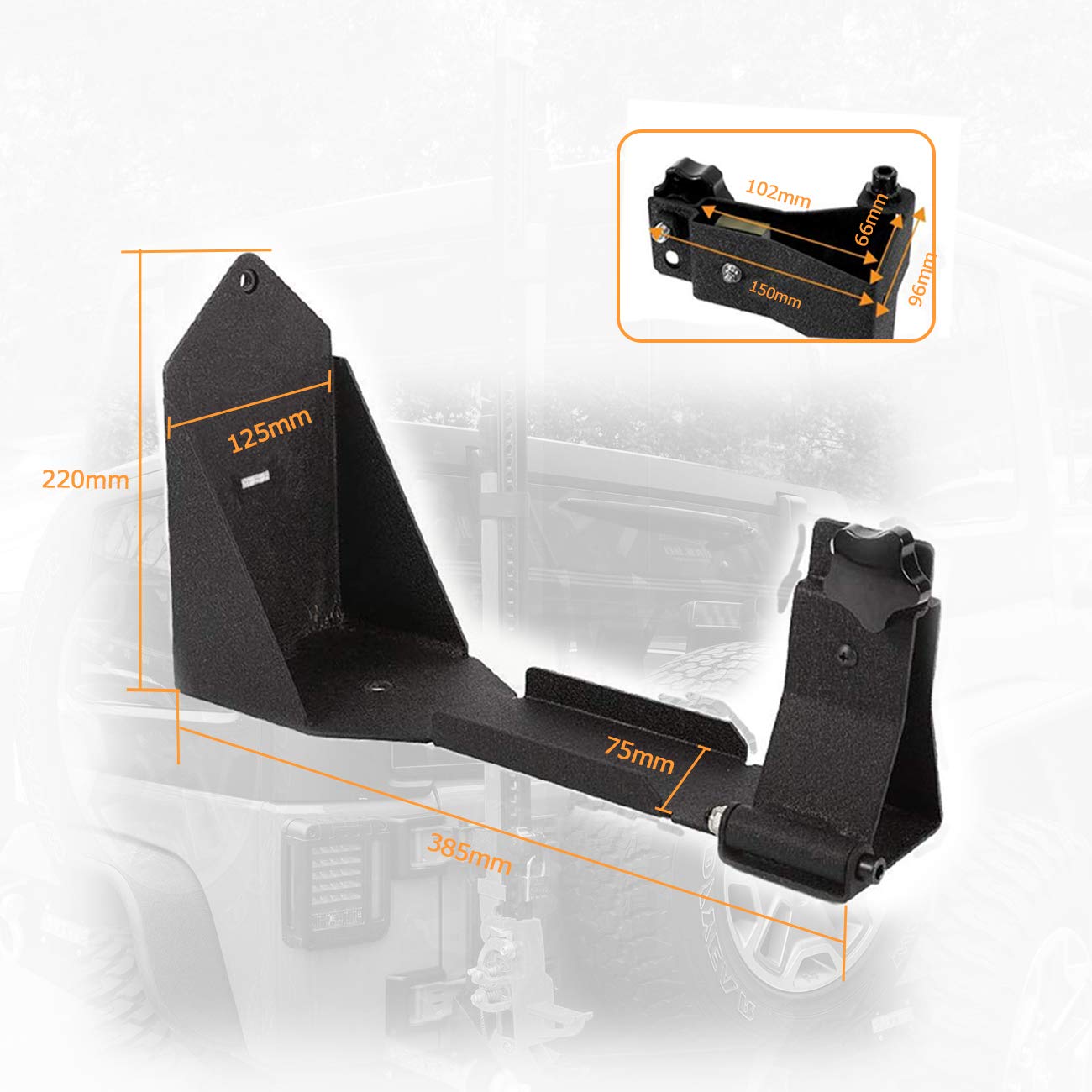 Jeep Wrangler JL High Lift Jack Mount Bracket - Heavy Duty Off-Road Accessory for 4x4 Adventure & Emergency Recovery