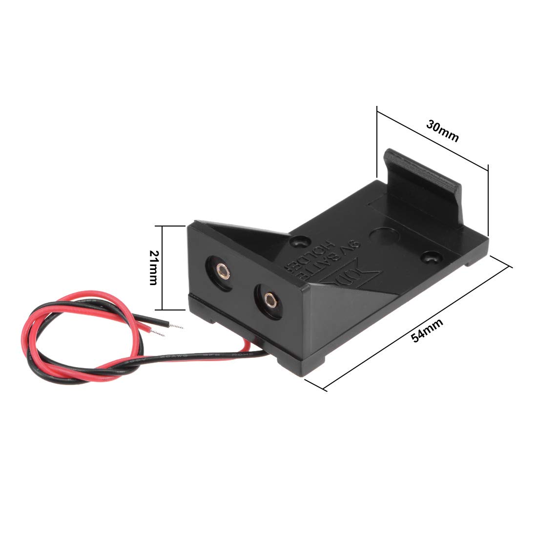 uxcell 9V Battery Holder Case with Wire Leads - 20Pcs Storage Box for 9V Batteries | Ideal for Electronics Projects, DIY Kits & Emergency Power Backup