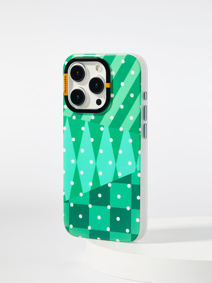 Snow Shadows Winter Street Case Green - Durable Phone Cover for iPhone & Samsung - Perfect for Cold Weather & Outdoor Adventures
