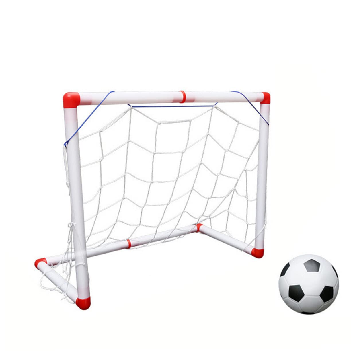 Alasum Mini Soccer Ball - Indoor & Outdoor Football Toy for Kids, Small White Soccer Goal Set with Mini Ball - Perfect for Playtime, Training, and Desktop Fun