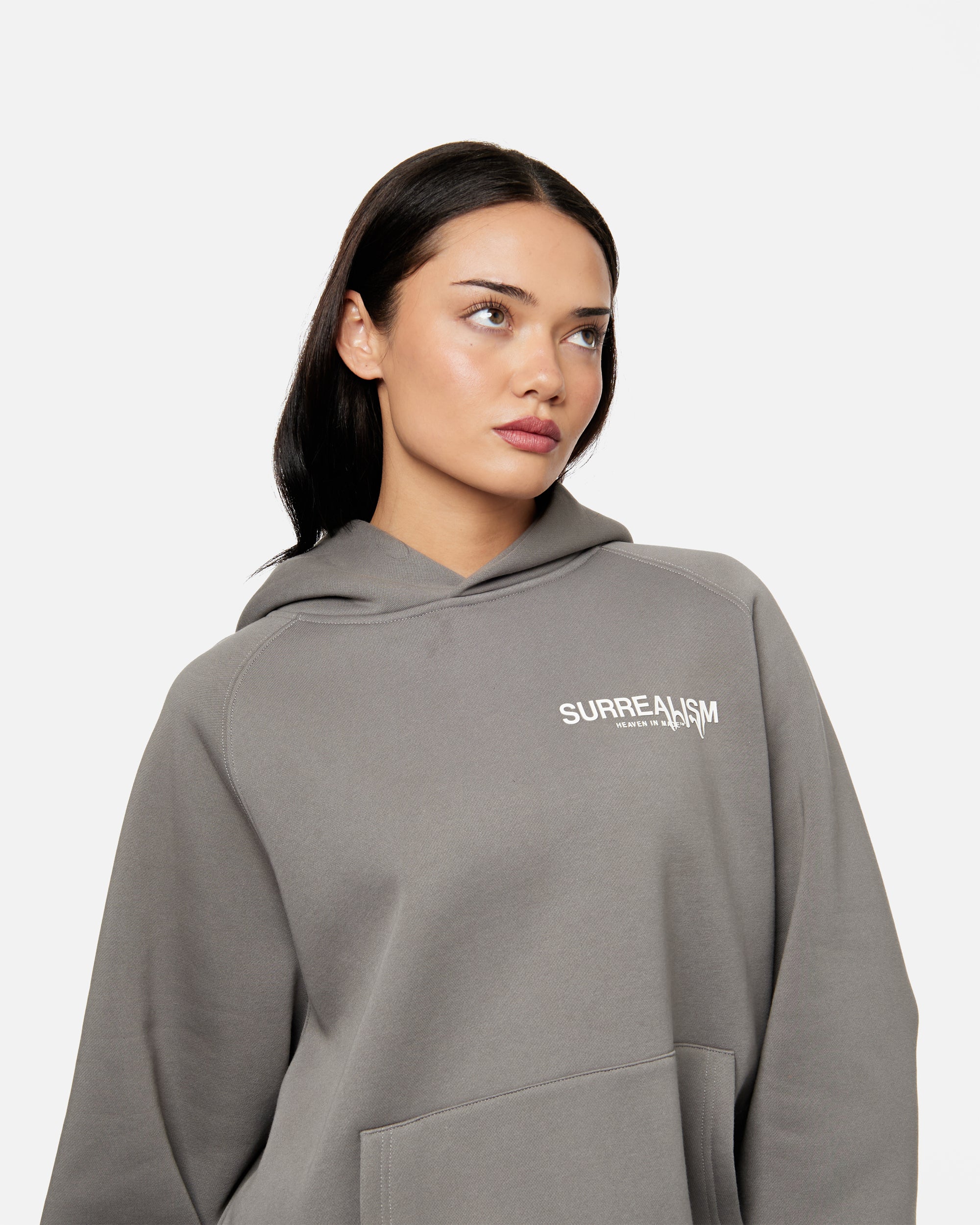 SSS Realism Surreal Logo Hoodie - Cool Grey | Trendy Streetwear for Men & Women | Perfect for Casual Outfits, Urban Fashion, and Everyday Comfort