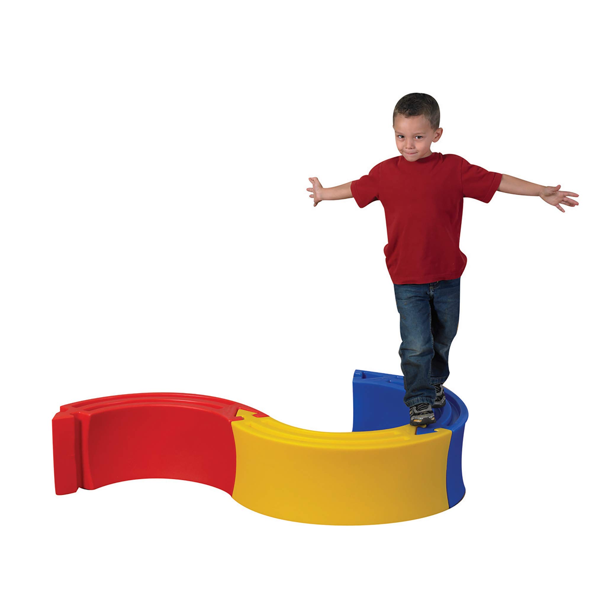 Edu-Ring Kids Balance Beam Toy - Indoor & Outdoor Play Equipment for Toddlers & Children - Daycare & Playroom Classroom Furniture - Perfect for Gross Motor Skills Development & Active Play