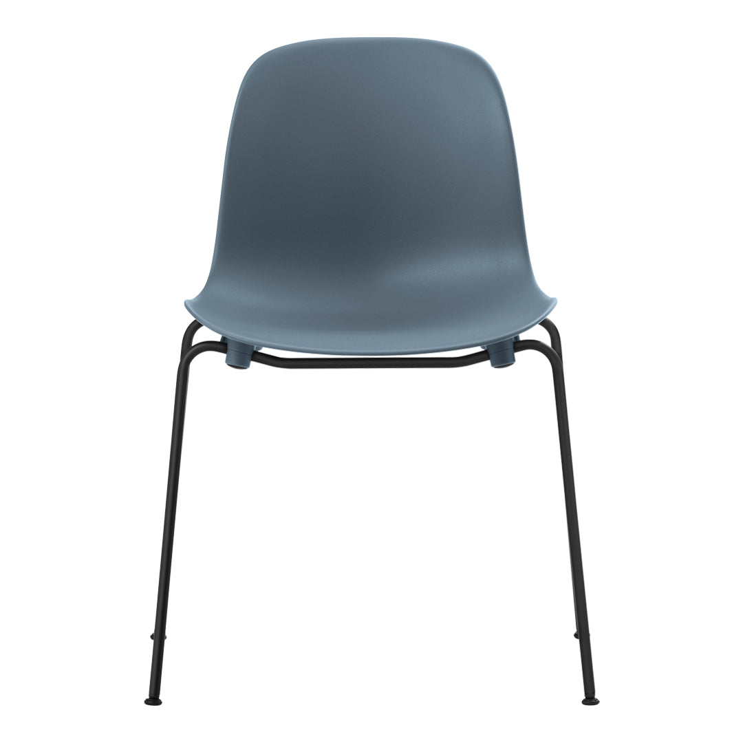 Stackable Side Chair with Metal Legs - Fully Upholstered Dining Chair for Kitchen, Restaurant, or Office Use