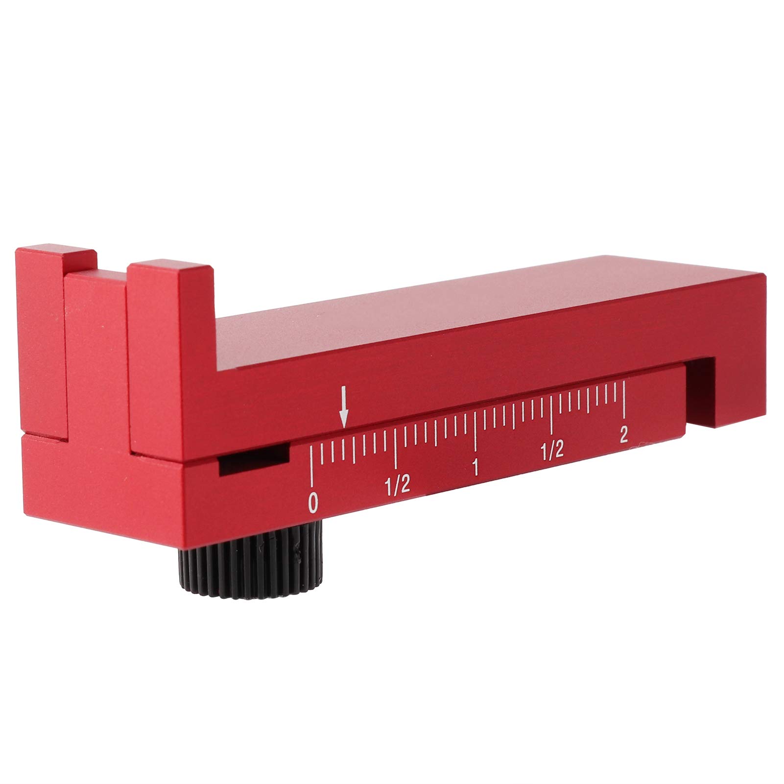 **Precision Depth Measuring Ruler & Woodworking Gaps Gauge - Dual Scale Aluminum Alloy for Table Saw, Cantilever Saw, Engraving Table & Bevel Saw - Perfect for Accurate Woodworking & DIY Projects**