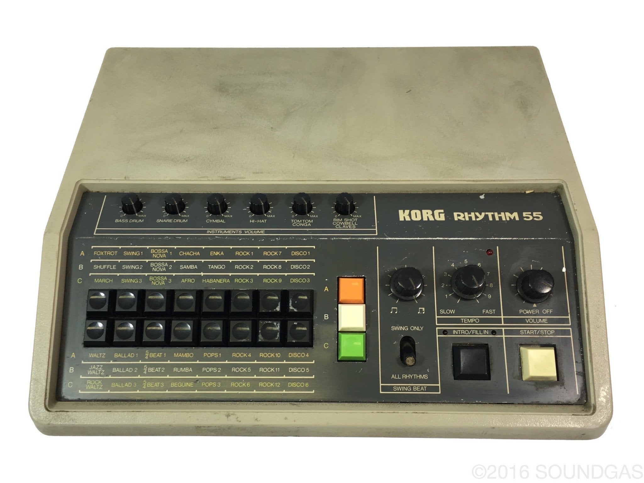 Korg KR-55 Rhythm Drum Machine - Vintage Analog Drum Machine for Music Production & Live Performances | Perfect for Studio Recording, Beat Making & Electronic Music