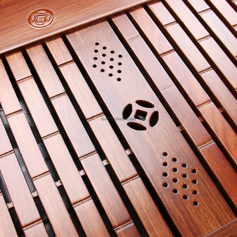 Premium Natural Rosewood Gongfu Tea Tray - Handcrafted Chinese Tea Ceremony Tray for Brewing, Serving & Display - Perfect for Home, Office & Tea Shops