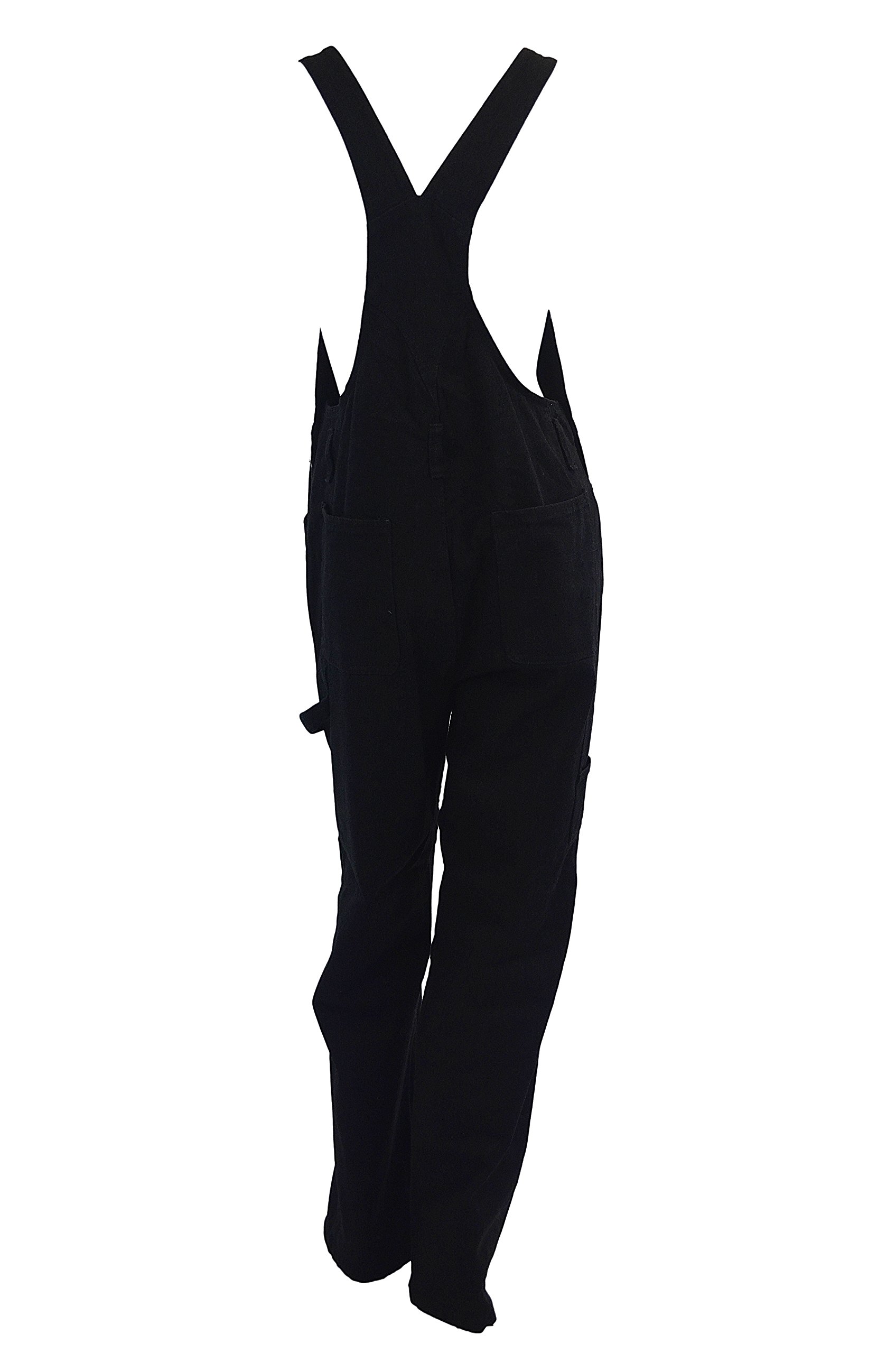 Eagle Blue Jeans Women's Black Denim Bib Overalls - X-Small Size for Casual Wear & Work Outfits | Comfortable Jumpsuit for Gardening, DIY Projects & Outdoor Activities