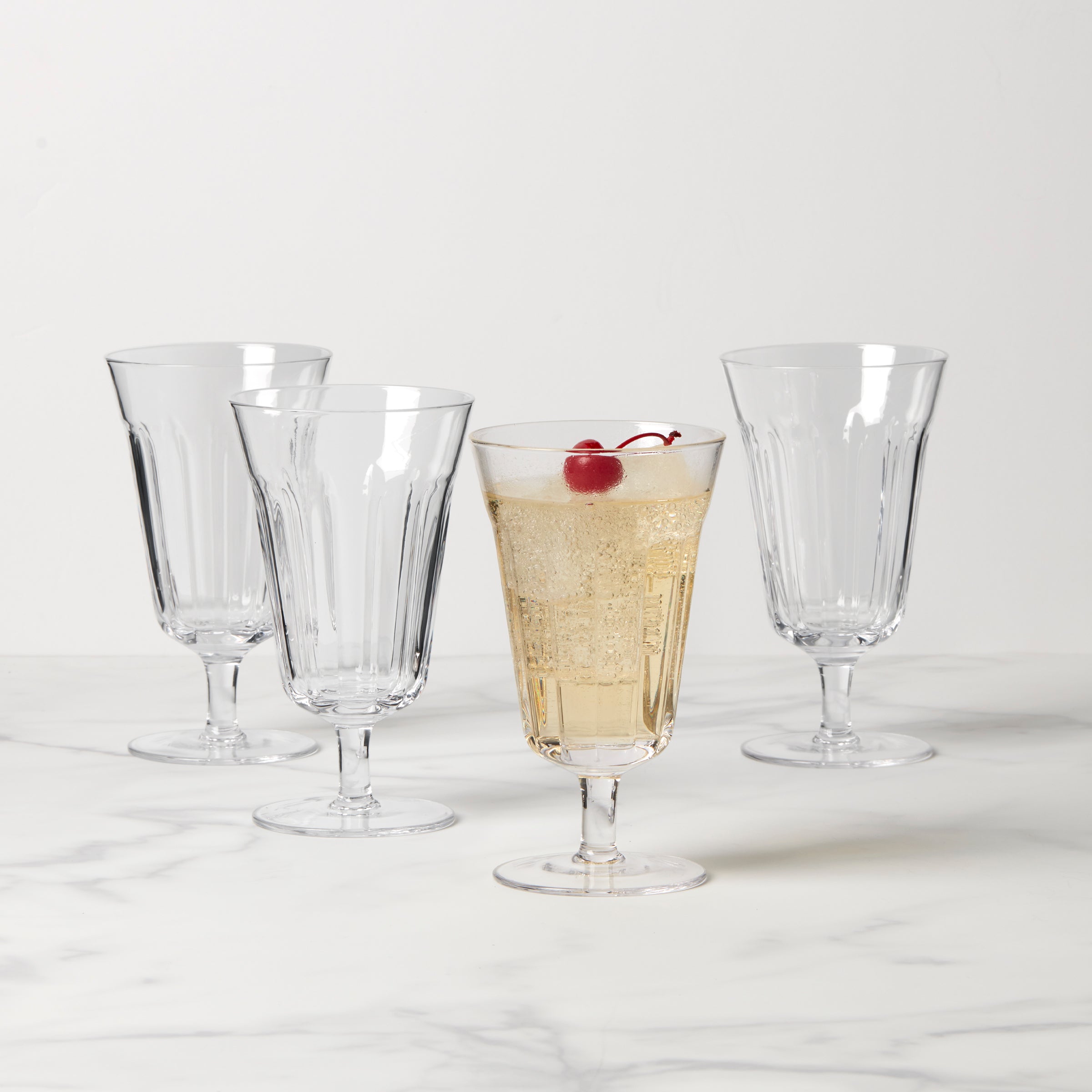 Elegant French Perle Tall Stem Glasses Set of 4 - Perfect for Wine Tasting, Dinner Parties & Special Occasions
