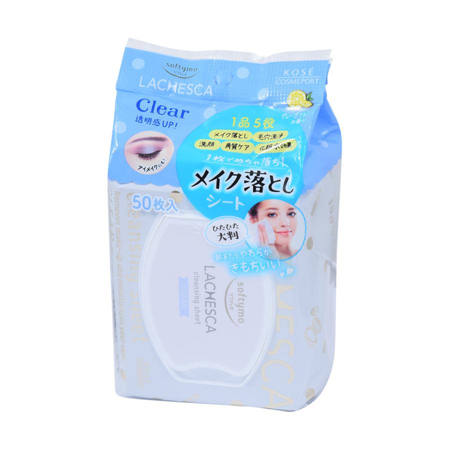 KOSE Deep Cleansing Makeup Remover Wipes - 50 Count, Oil-Free & Gentle for All Skin Types | Perfect for Travel, Gym & Quick Refresh
