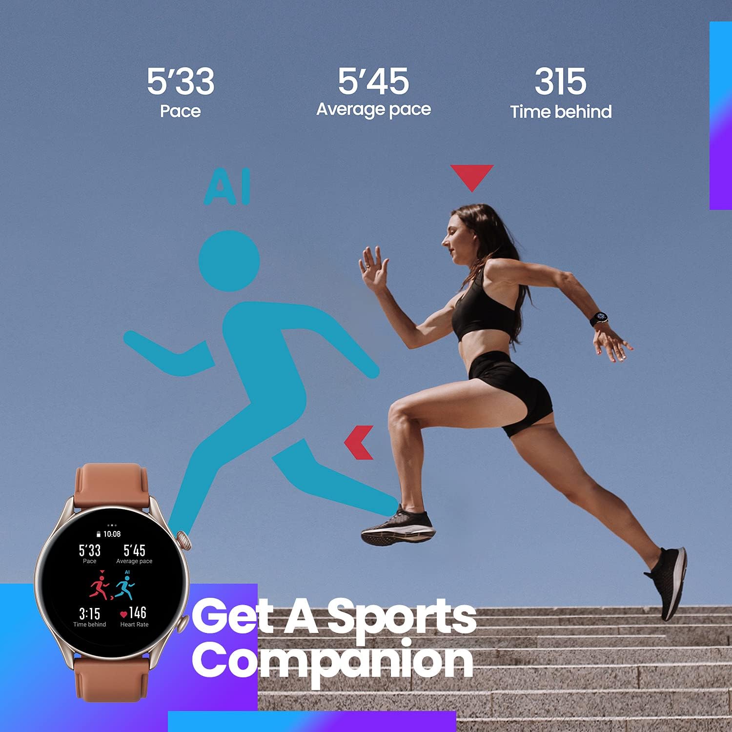 Amazfit GTR 3 Pro Smart Watch for Men - 12-Day Battery Life, Alexa Built-in, Bluetooth Call & Text, GPS, 150+ Sports Modes, 1.45