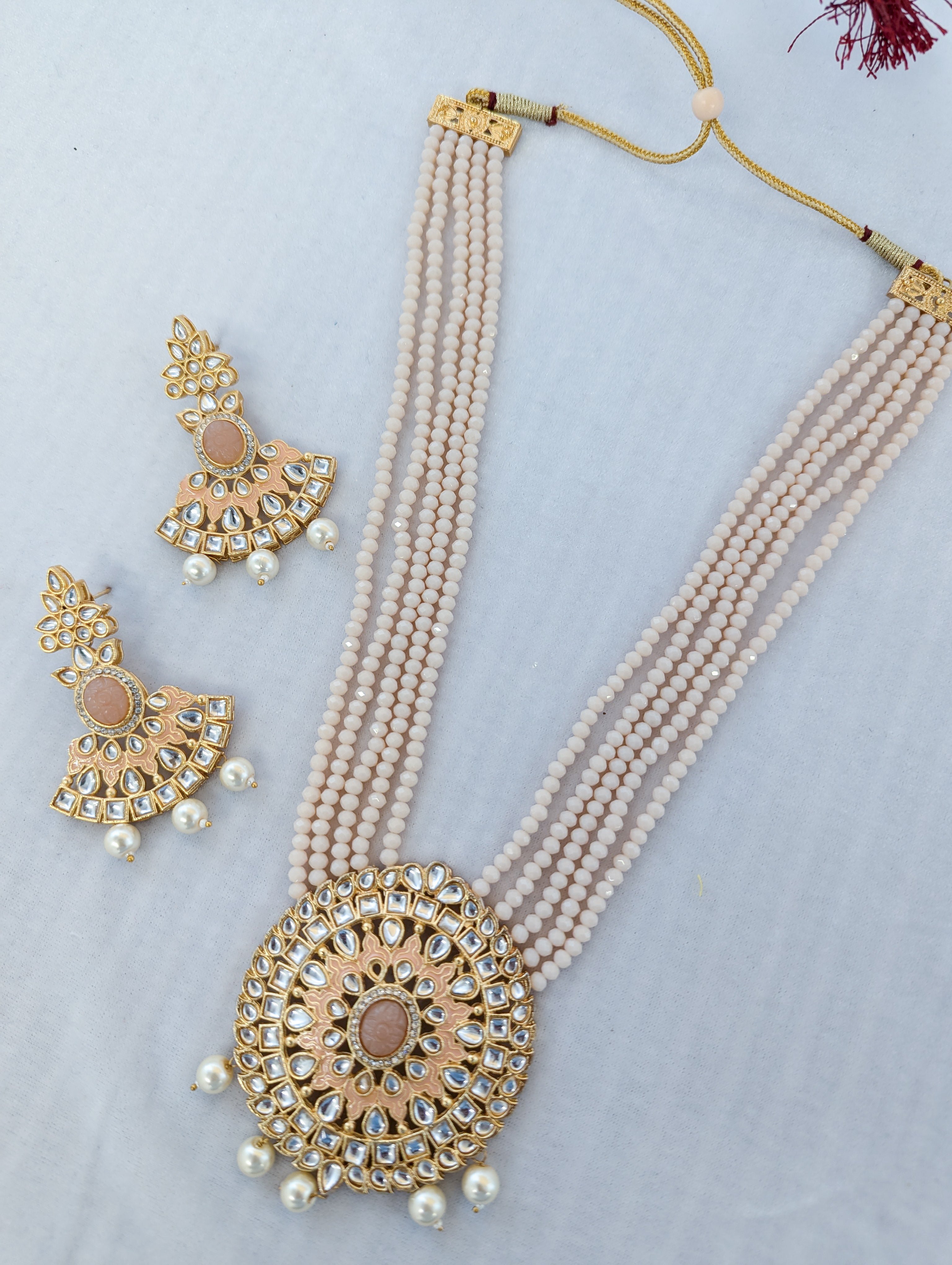 ALISHA KUNDAN MALA SET - Exquisite Indian Kundan Jewelry Necklace Set for Women | Perfect for Weddings, Parties & Ethnic Fashion