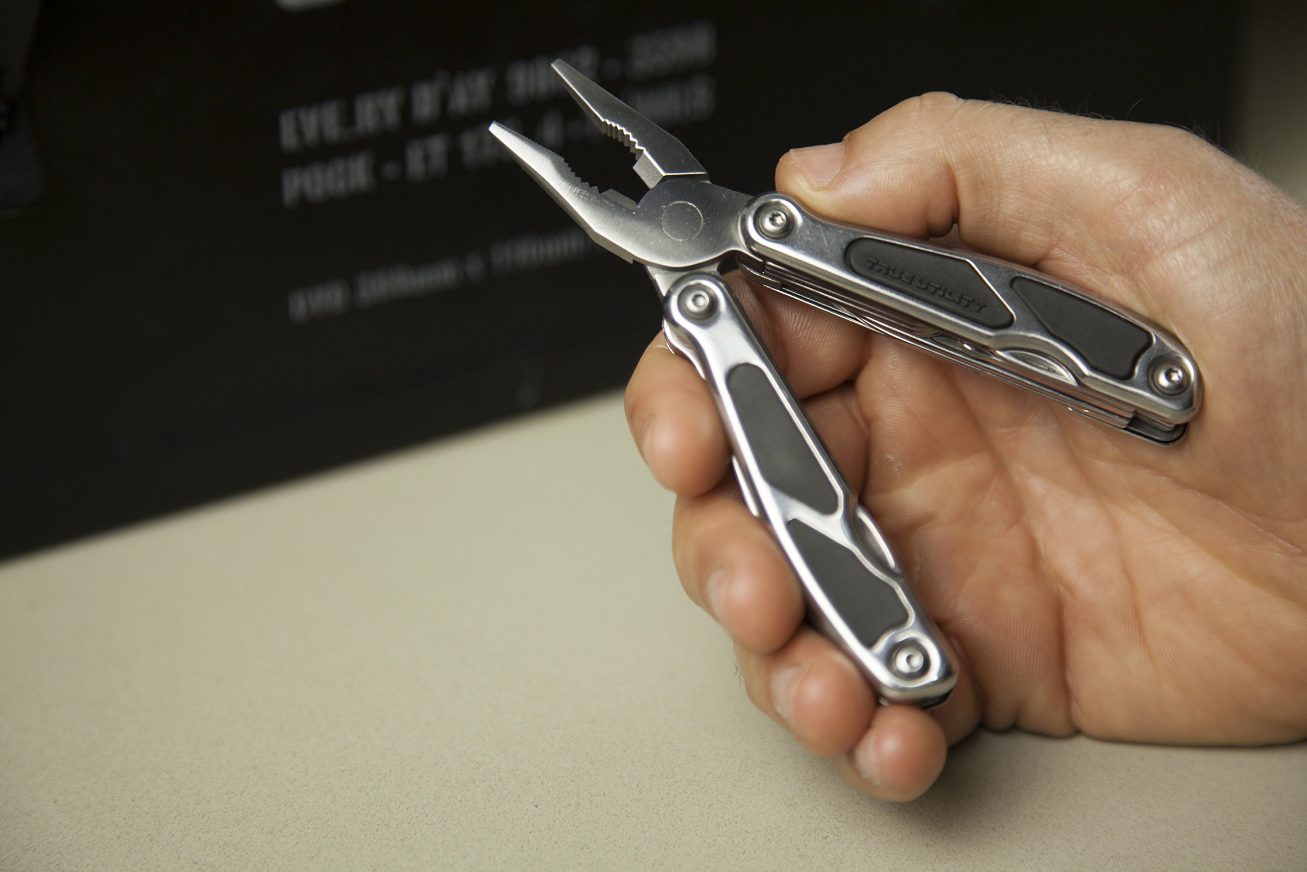 True Utility MultiMate Mini-Tool - 12-in-1 Compact Pocket Knife with Bottle Opener, Screwdriver & More | Perfect for Camping, Hiking, Survival Kits & Everyday Carry (EDC)